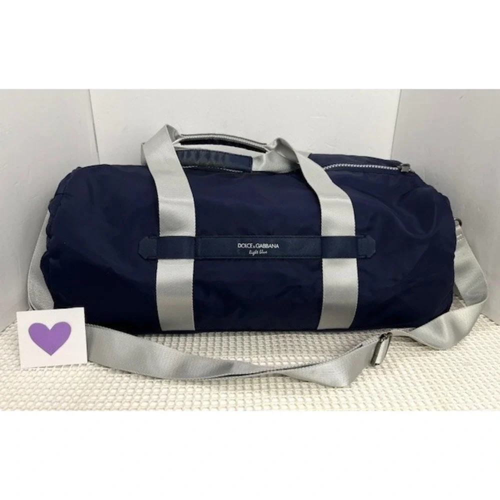 Dolce & Gabbana duffel bag Light Blue Medium Nylon navy/Gray